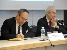 Bernard Coupez (Président HCCP) et Jean-Paul Pollin (Université d'Orléans)